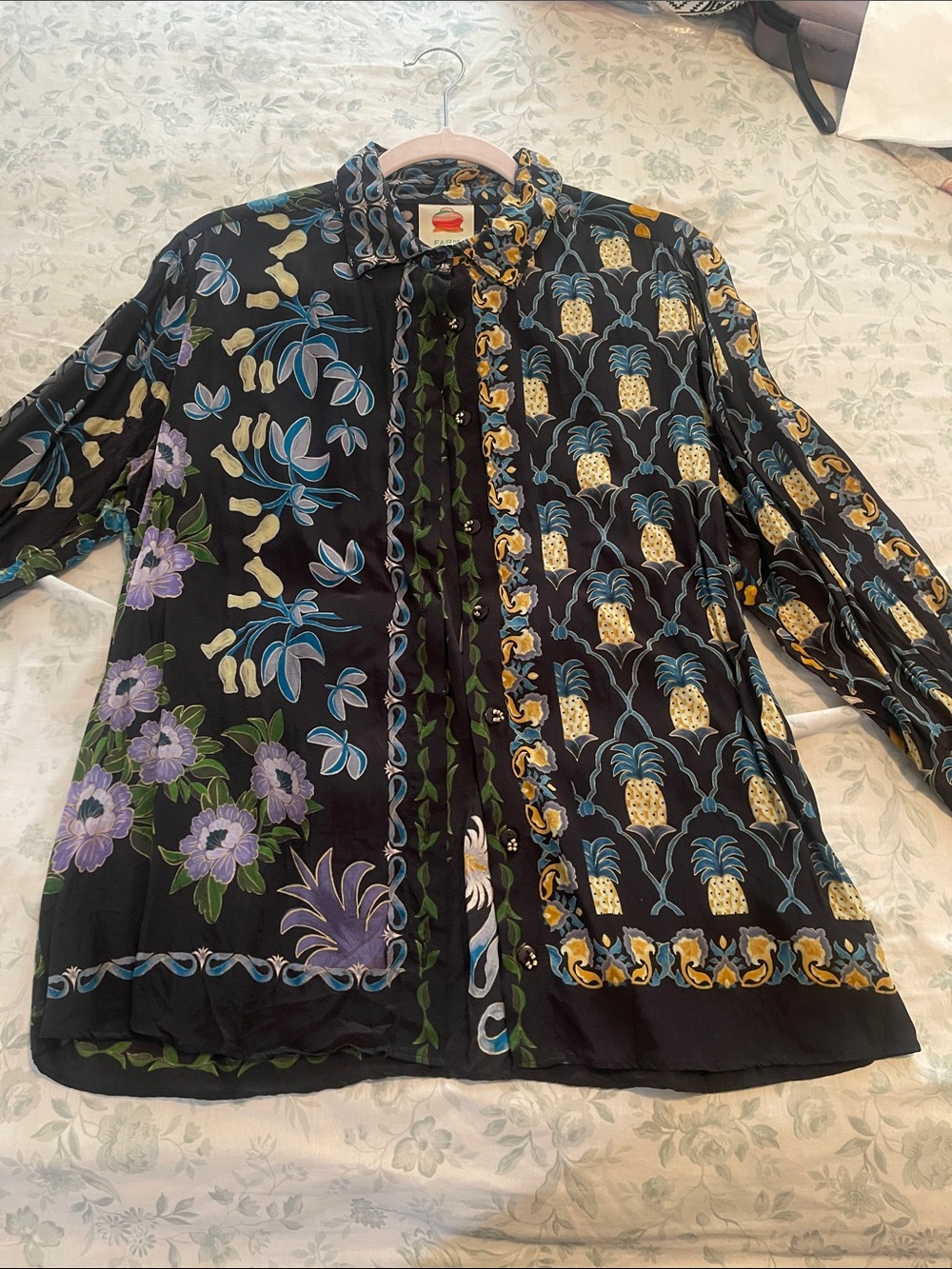 Black Winter Garden Pajama Shirt